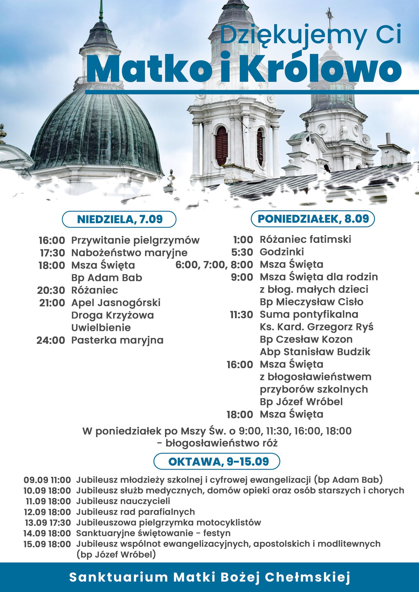 program odpustu 7 8 wrzesnia 2025